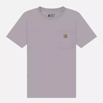 Женская футболка Carhartt Loose Fit Heavyweight K87 Pocket, цвет фиолетовый, размер L