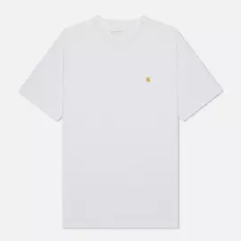 Женская футболка Carhartt WIP W S/S Chase, цвет белый, размер M