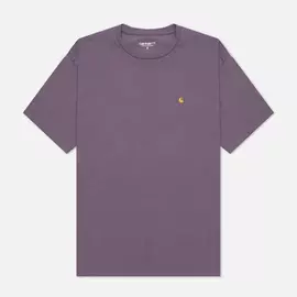 Женская футболка Carhartt WIP W S/S Chase, цвет фиолетовый, размер XXS
