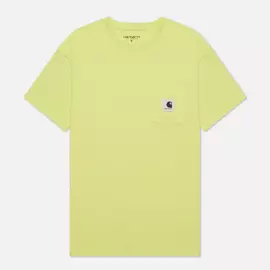 Женская футболка Carhartt WIP W S/S Pocket, цвет зелёный, размер S