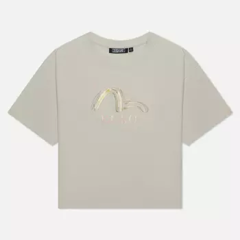 Женская футболка Evisu Brush Effect Seagull Printed, цвет бежевый, размер S