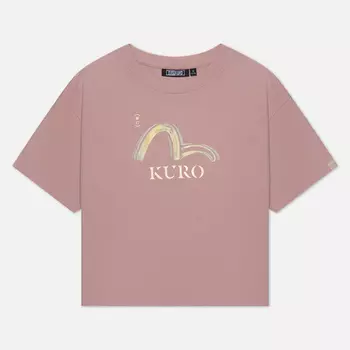 Женская футболка Evisu Brush Effect Seagull Printed, цвет розовый, размер S