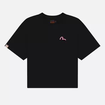 Женская футболка Evisu Daruma & Fortune Cat Printed, цвет чёрный, размер L