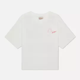 Женская футболка Evisu Forture-Cat Wallpaper Foil Print, цвет белый, размер L