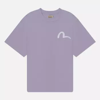 Женская футболка Evisu Seagull Oversize, цвет фиолетовый, размер L