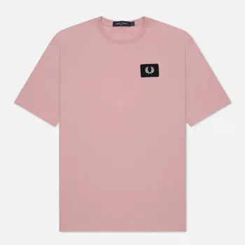 Женская футболка Fred Perry Oversized Badge Detail, цвет розовый, размер M