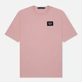 Женская футболка Fred Perry Oversized Badge Detail, цвет розовый, размер S
