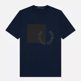 Женская футболка Fred Perry Printed Graphic, цвет синий, размер XXS