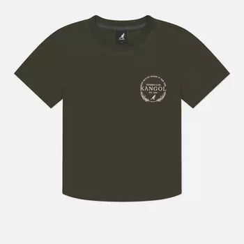 Женская футболка Kangol Laurel, цвет зелёный, размер S