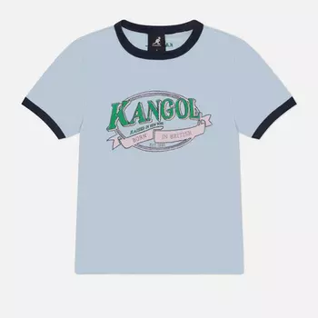 Женская футболка Kangol Vintage Ringer, цвет голубой, размер L