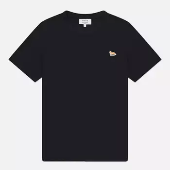 Женская футболка Maison Kitsune Baby Fox Patch Regular, цвет чёрный, размер S