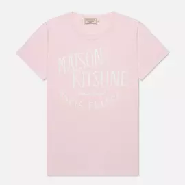Женская футболка Maison Kitsune Palais Royal Classic, цвет розовый, размер L
