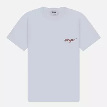 Женская футболка MSGM Multicolor Embroidery Logo, цвет белый, размер S