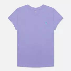 Женская футболка Polo Ralph Lauren Embroidered Logo 30/1 Cotton Jersey, цвет фиолетовый, размер M