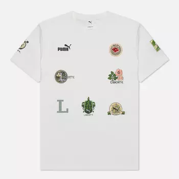 Женская футболка Puma x Liberty Badge, цвет белый, размер XS