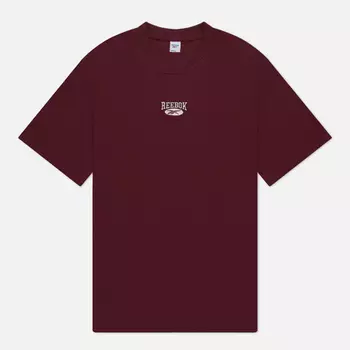 Женская футболка Reebok Classics Relaxed Fit Logo, цвет бордовый, размер S
