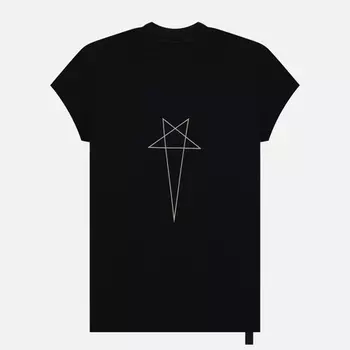 Женская футболка Rick Owens DRKSHDW Luxor Small Level T Pentagram Logo, цвет чёрный, размер XS