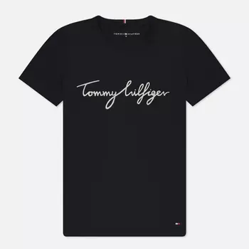 Женская футболка Tommy Hilfiger Heritage Crew Neck Graphic, цвет чёрный, размер L