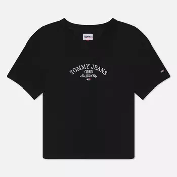 Женская футболка Tommy Jeans Classics Lux Ath, цвет чёрный, размер L