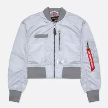 Женская куртка бомбер Alpha Industries L-2B Cropped Gen II Flight, цвет серый, размер S
