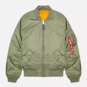 Женская куртка бомбер Alpha Industries MA-1, цвет оливковый, размер L