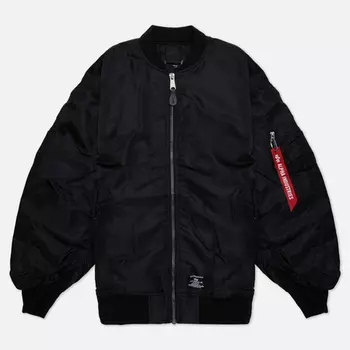 Женская куртка бомбер Alpha Industries Oversized MA-1 Mod Flight, цвет чёрный, размер L