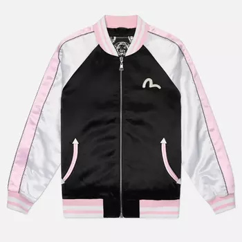 Женская куртка бомбер Evisu Metallic Embroidery Souvenir, цвет чёрный, размер S