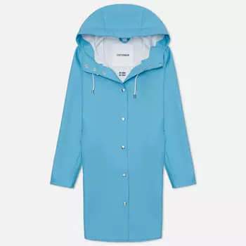 Женская куртка дождевик Stutterheim Mosebacke, цвет голубой, размер XXL
