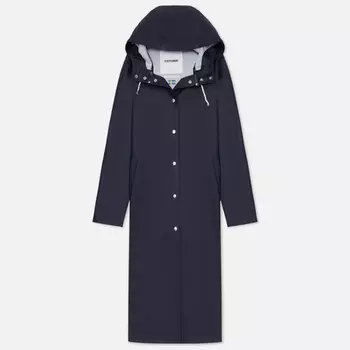 Женская куртка дождевик Stutterheim Mosebacke Long Print, цвет синий, размер XL