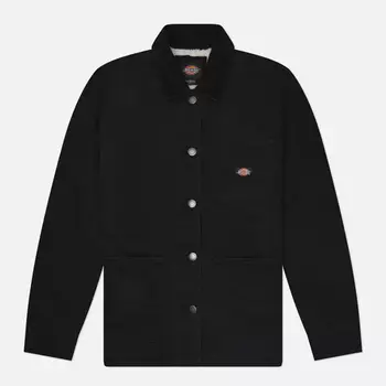Женская куртка ветровка Dickies Duck Canvas Lined Chore Coat, цвет чёрный, размер S