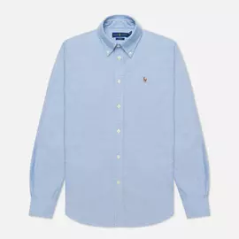 Женская рубашка Polo Ralph Lauren Kendal Washed Oxford Slim Fit, цвет голубой, размер S