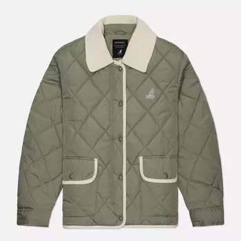 Женская стеганая куртка Kangol Primaloft Quilting, цвет зелёный, размер S