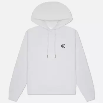 Женская толстовка Calvin Klein Jeans Cotton Blend Fleece Hoodie, цвет белый, размер XS