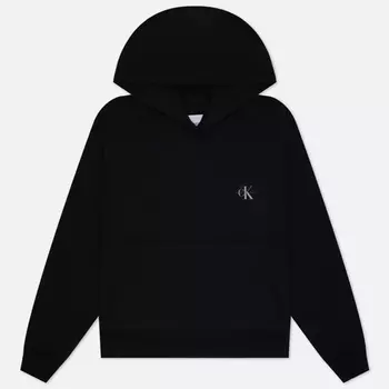 Женская толстовка Calvin Klein Jeans Cotton Terry Badge Hoodie, цвет чёрный, размер S