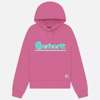 Женская толстовка Carhartt Tencel Fiber Series Loose Fit Fall Graphic Hoodie, цвет розовый, размер M