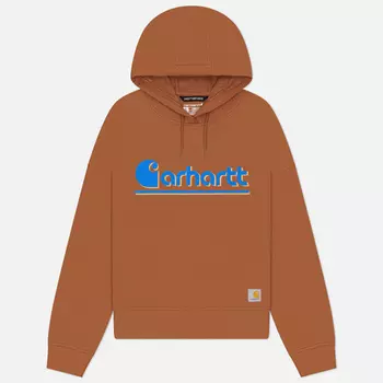 Женская толстовка Carhartt Tencel Fiber Series Loose Fit Fall Graphic Hoodie, цвет коричневый, размер S