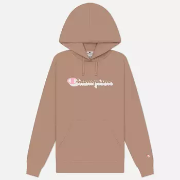 Женская толстовка Champion Light Soft Big Logo Hoodie, цвет бежевый, размер XS