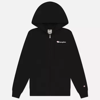 Женская толстовка Champion Light Soft Small Logo Full-Zip Hoodie, цвет чёрный, размер M