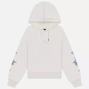 Женская толстовка Evisu 3D Segull Printed & Floral Emroidery Croppedd Hoodie, цвет белый, размер L