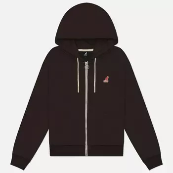 Женская толстовка Kangol Classic Logo Zip-Up, цвет коричневый, размер S