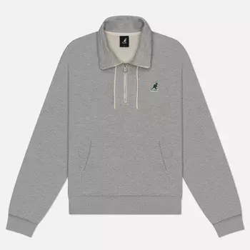 Женская толстовка Kangol Half Zip, цвет серый, размер S