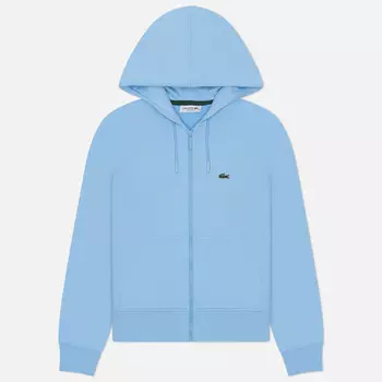 Женская толстовка Lacoste Fleece Zip-Up Hoodie, цвет голубой, размер S