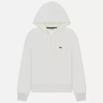 Женская толстовка Lacoste Fleece Zip-Up Hoodie, цвет белый, размер S