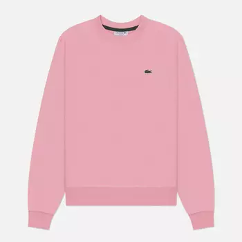 Женская толстовка Lacoste Relaxed Fit Fleece Crew Neck, цвет розовый, размер XS
