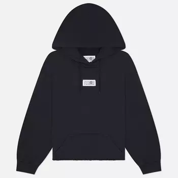 Женская толстовка Maison Margiela MM6 Birka Logo Numbers Hoodie, цвет чёрный, размер XS