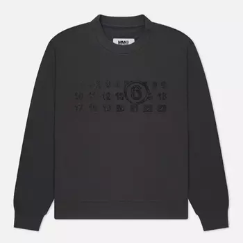 Женская толстовка Maison Margiela MM6 Numbers Logo Crew Neck, цвет серый, размер M