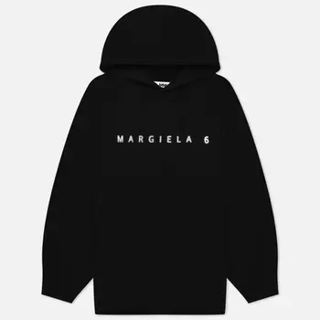 Женская толстовка Maison Margiela MM6 Pixelated Logo Hoodie, цвет чёрный, размер M