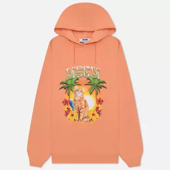 Женская толстовка MSGM Beach Cat Hoodie, цвет оранжевый, размер S