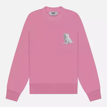 Женская толстовка MSGM Cat Sticker, цвет розовый, размер S