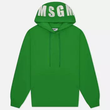 Женская толстовка MSGM Macrologo Print Hoodie, цвет зелёный, размер L